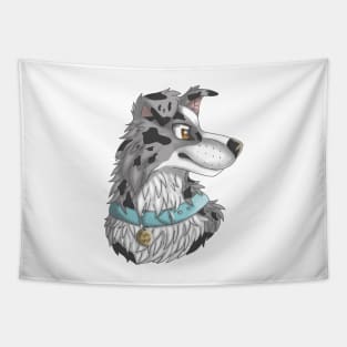 Slate/blue Merle Border Collie Tapestry