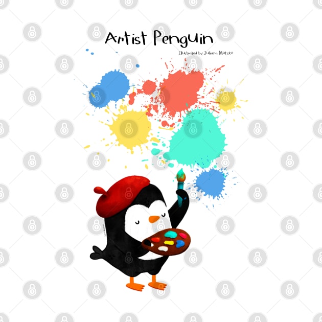 Artist Penguin by thepenguinsfamily