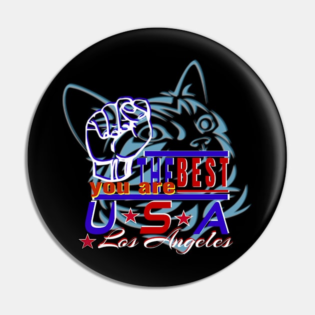 surfing festival in Los Angeles You Are The Best USA Cats design Pin by Top-you