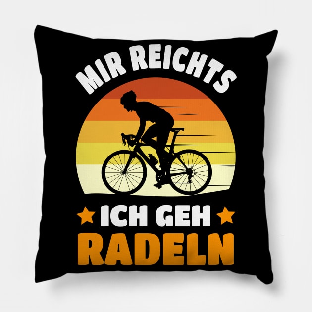 I Am Enough I Go Cycling Cycling Cycling Pillow by Tobias Store