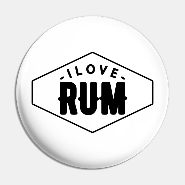 Rum Lover Alcohol Drinker Drink Pin by dr3shirts