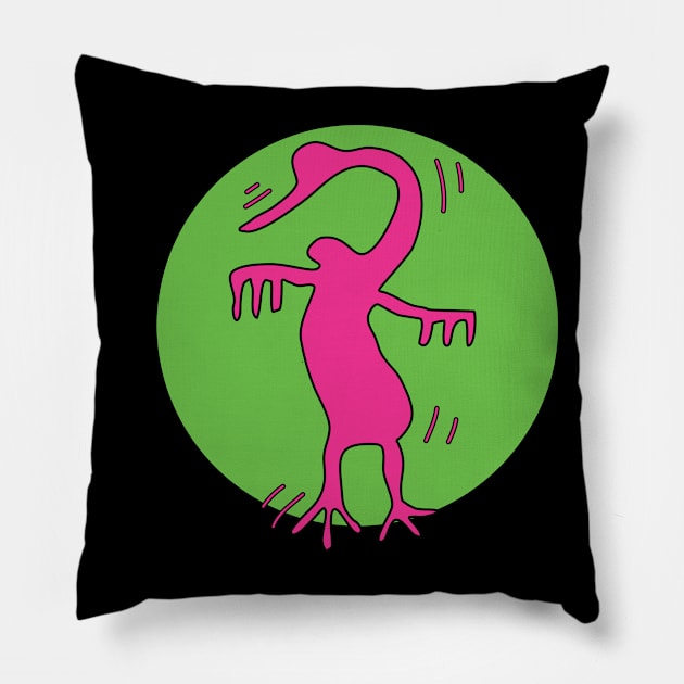 petroglyph fuchsia pink pet Pillow by Ricogfx