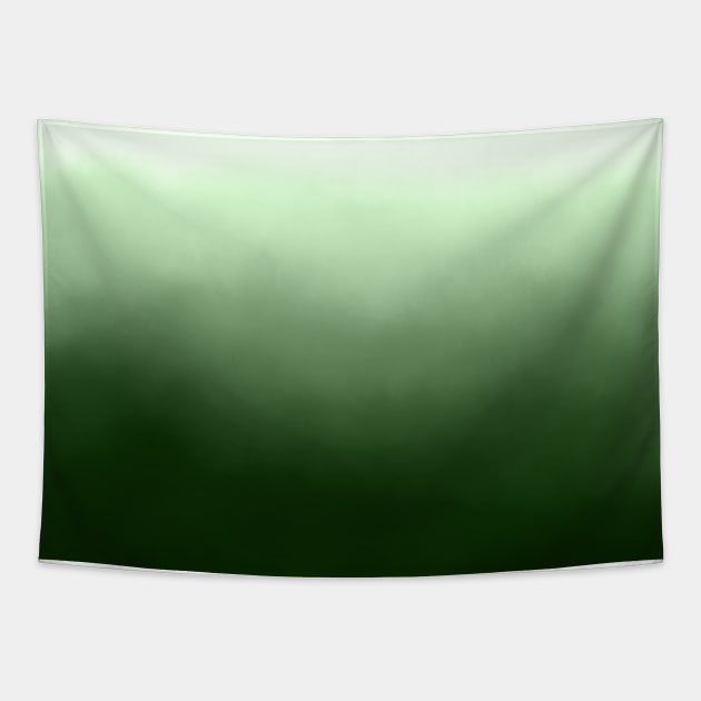 Boho Hunter Green & Tea Green Ombre Gradient Dip Dye Tapestry by karenmcfarland13