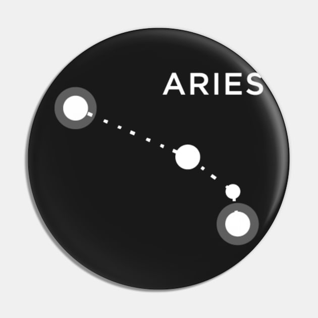 Aries Zodiac Constellation Sign Pin by writewin