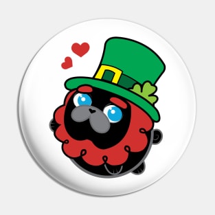 Pug - Saint Patrick's Day - Poopy Pin