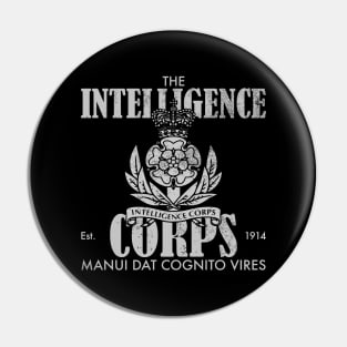 Intelligence Corps (distressed) Pin