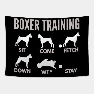 Boxer Training Boxer Dog Tricks Tapestry