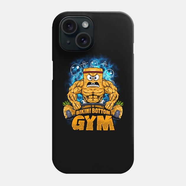 muscle square Phone Case by spoilerinc