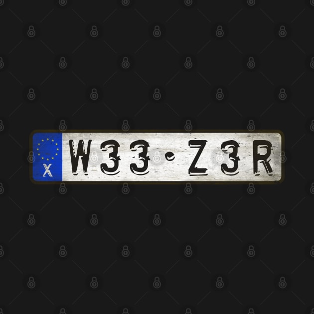 W33 - Z3R Car license plates by Girladies Artshop