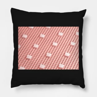 Pearls and marble on pink. Pillow