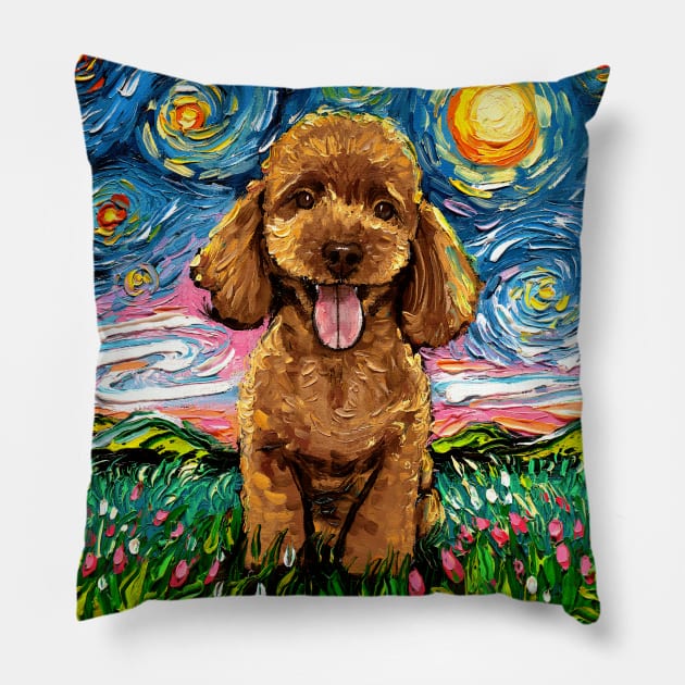 Apricot Poodle Night Pillow by sagittariusgallery