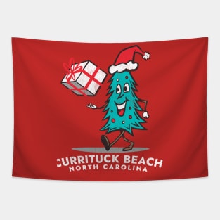 Currituck Beach, NC Vacationing Christmas Tree Tapestry