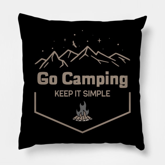 Go Camping Pillow by Andre