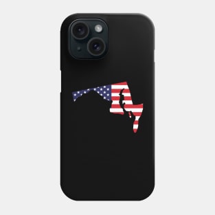 Maryland State Shape Flag Background Phone Case