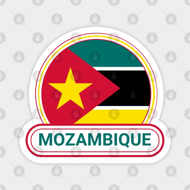 Mozambique Country Badge - Mozambique Flag Magnet by Yesteeyear
