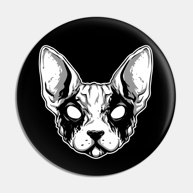 Black metal cat Pin by bakmed