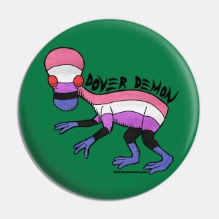 Dover Demon Genderfluid Flag Pin