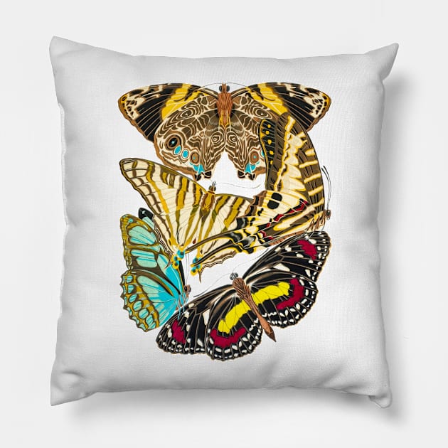 Butterflies Watercolor #2 Pillow by olemanner