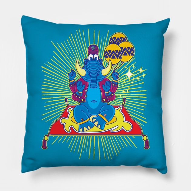 Elephant God Pillow by Daletheskater