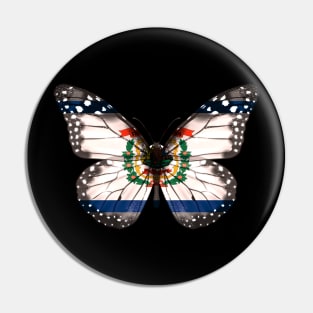 West Virginia Flag Butterfly - Gift for West Virginian From West Virginia WV Pin