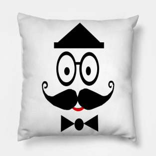 Gentleman with triangle shaped hat Pillow