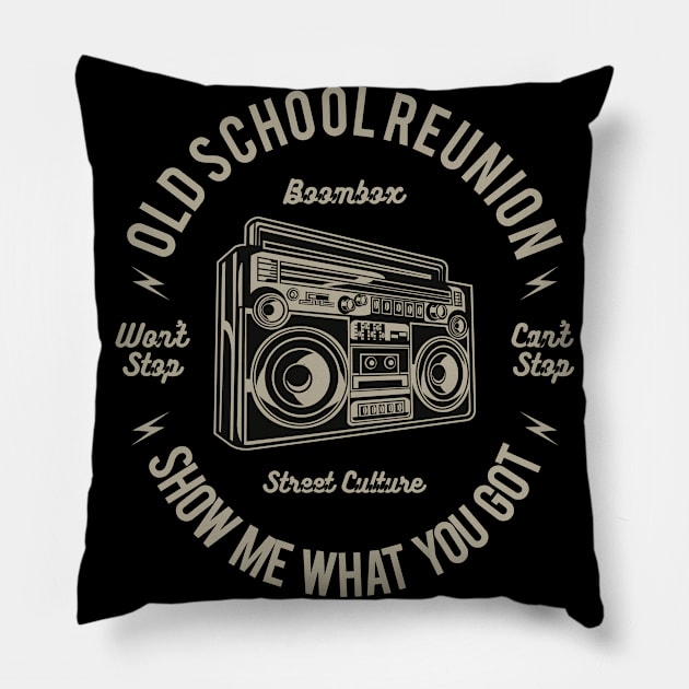 Boombox Old School Pillow by ChapulTee