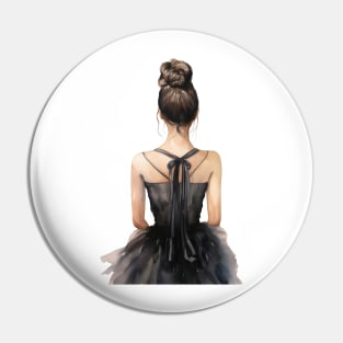 Ballet dancer in black dress Pin