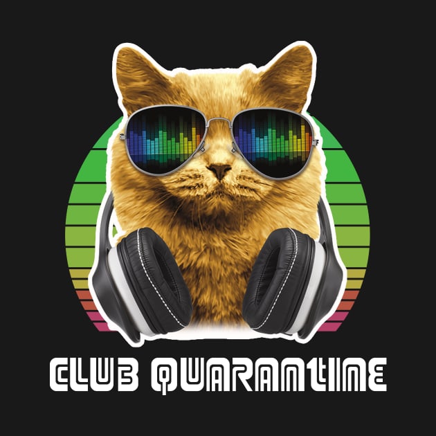 CLUB QUARANTINE CAT WITH HEADSET by SweetMay