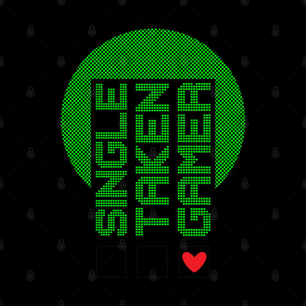 Single Taken Gamer in Green Pixels by Kylie Paul