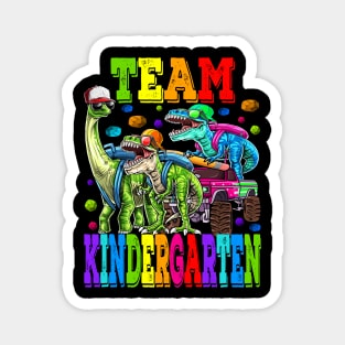 Team Kindergarten Monster Truck Dinosaur T Rex Back To School Magnet