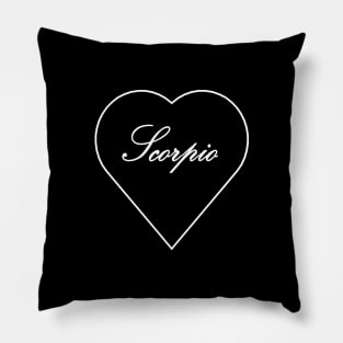 Scorpio Zodiac Heart Pillow