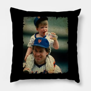 Gary Carter and His Son in New York Mets Pillow