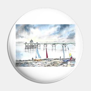 Sailing Boats by Clevedon Pier Pin