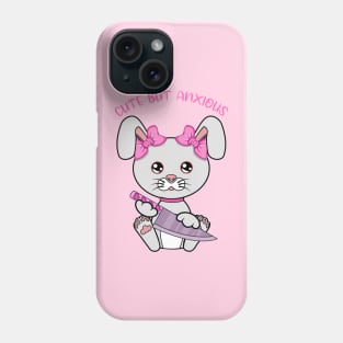 Cute but anxious, cute rabbit Phone Case