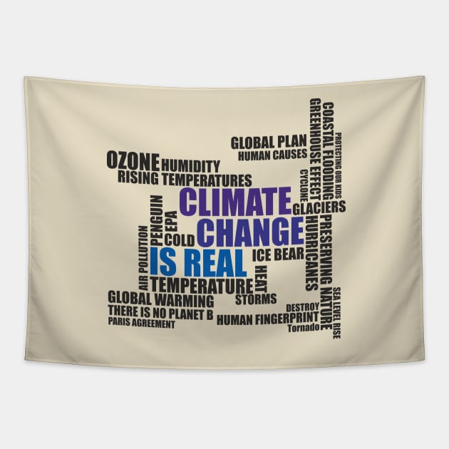 Climate Change Is Real Tapestry by ahgee