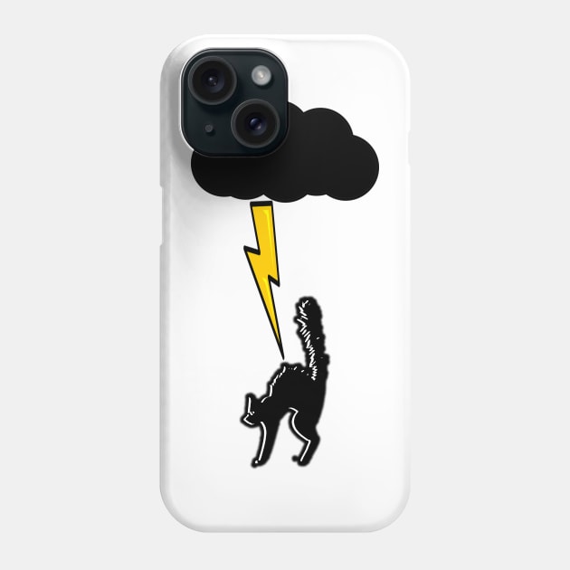 Lightning struck the cat Phone Case by Mono oh Mono