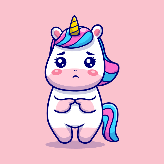 Cute Unicorn Sad by Catalyst Labs