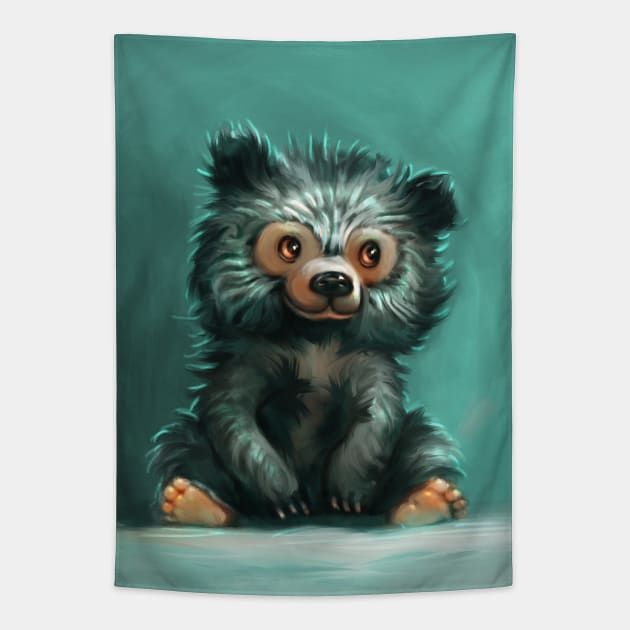 Monkey bear Tapestry by Artofokan