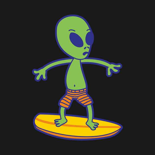 Space Series : Alien Surfing by heytiyok