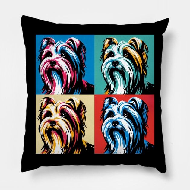 Biewer Terrier Pop Art - Dog Lovers Pillow by PawPopArt