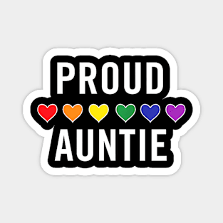 Lgbt Ally Proud Auntie Lgbtq Gay Pride Aunt Rainbow Magnet