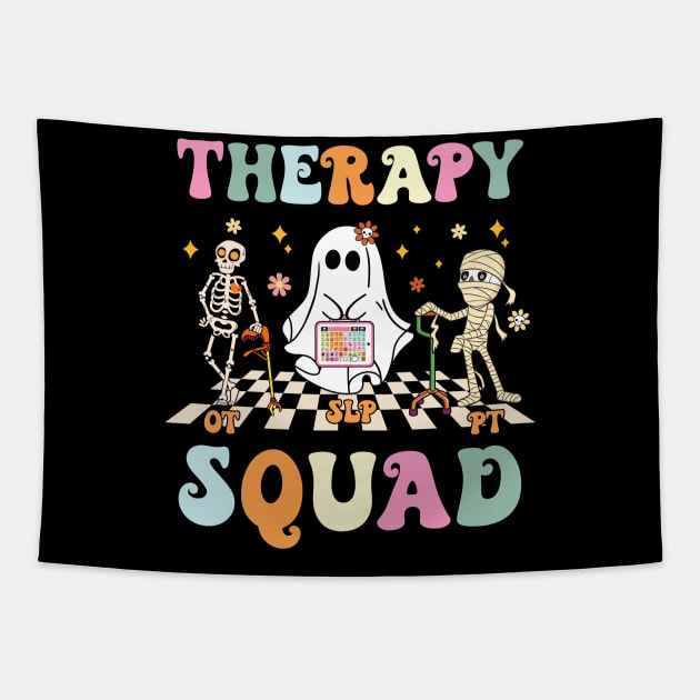 Therapy Squad SLP OT PT Team Halloween Speech Physical Tapestry by antrazdixonlda