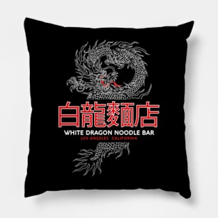 White Dragon Noodle Bar Pillow