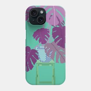 Monstera Plant Pixel art Phone Case