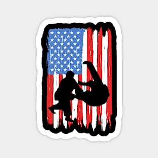 American Flag Hapkido Graphic Magnet