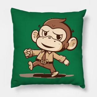 Cute Monkey Cartoon Pillow