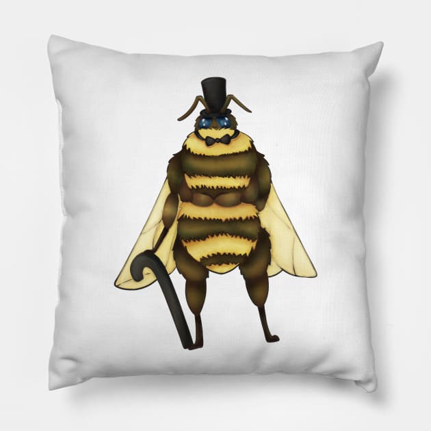 BumbleBee Gentleman Pillow by BeksSketches