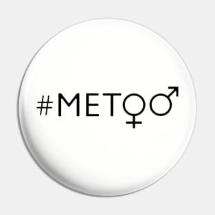 hashtag metoo - gender symbols - black Pin