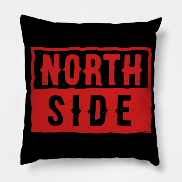 North Side (red - white) [Rx-Tp] Pillow by Roufxis