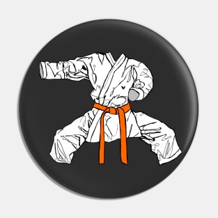 Martial Arts: Katate Gi Orange Belt Pin